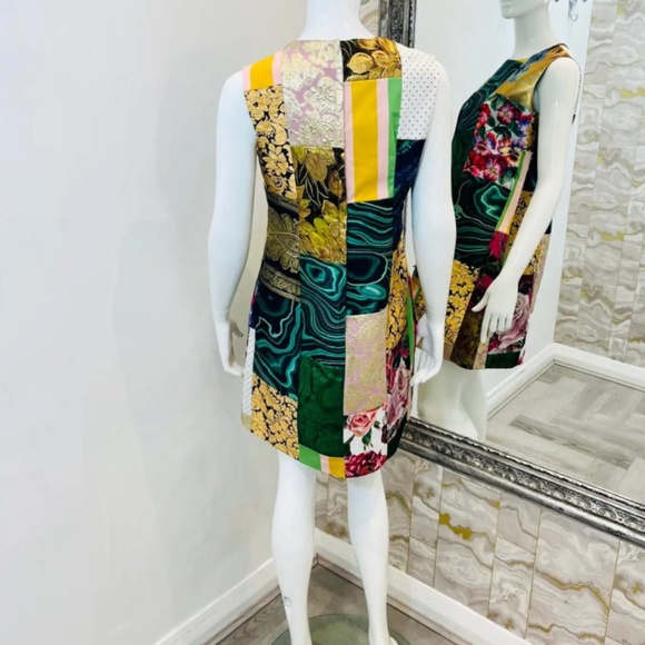 Dolce & Gabbana Brocade & Lame Patchwork Dress - Picture 5 of 9